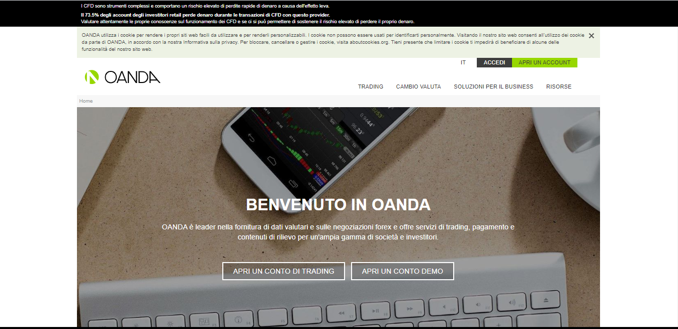 Il broker Oanda è riconosciuto a livello globale